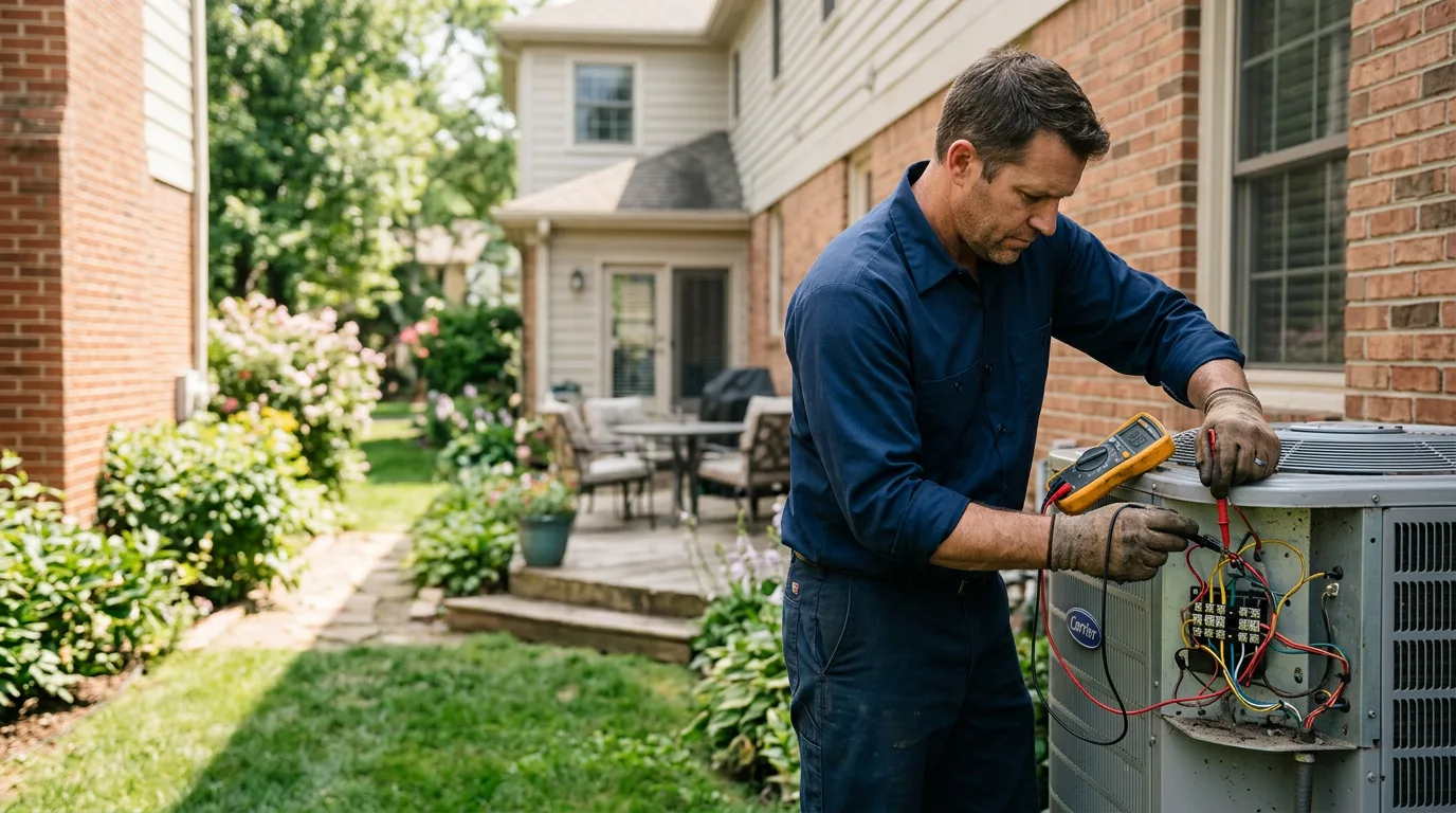 HVAC technician working near Grethel, KY